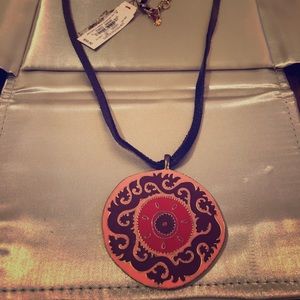 Lucky Brand Necklace with Pink/Burgundy Pendant